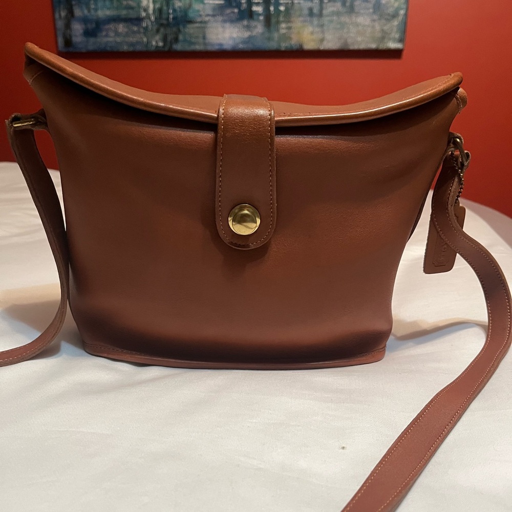 Vintage Coach Binocular Bag, British Tan